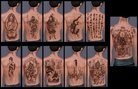  Set of oriental themed tattoos