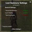  Loot Summary and Statistics