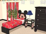 Lit et table de nuit Mickey