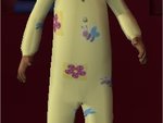 Pijama jaune avec des petites fleurs