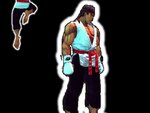 Ryu en kimono court noir et blanc