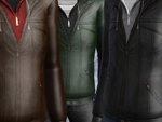 Leather Jacket and Hoodie for Males (hommes)