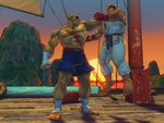 Sagat avec des cheveux et un short long